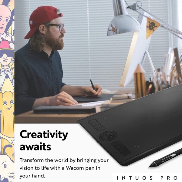 Wacom Intuos Pro - Medium - Graphic Drawing Tablet (PTH660)