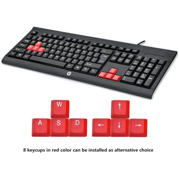 HP KM100 USB Wired Gaming Keyboard Mouse Combo 