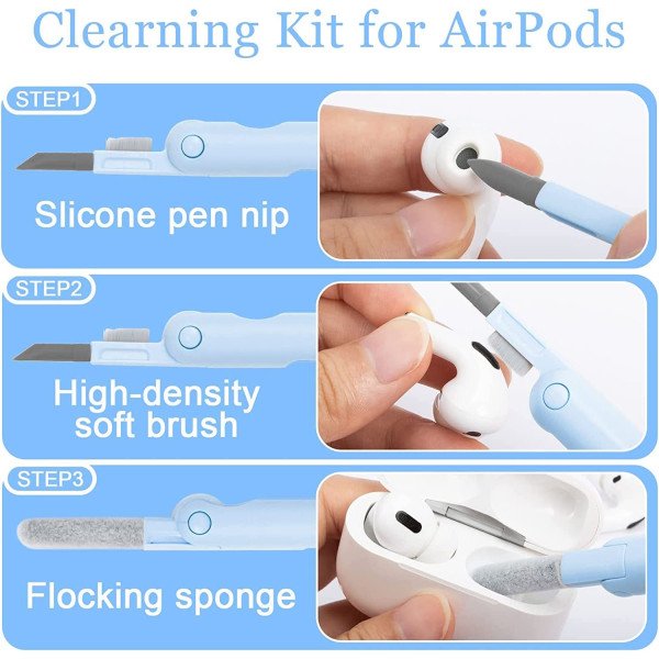 Zurligi 7-in-1 Cleaner Set, Laptop Screen Keyboard Earbud Cleaner Kit 