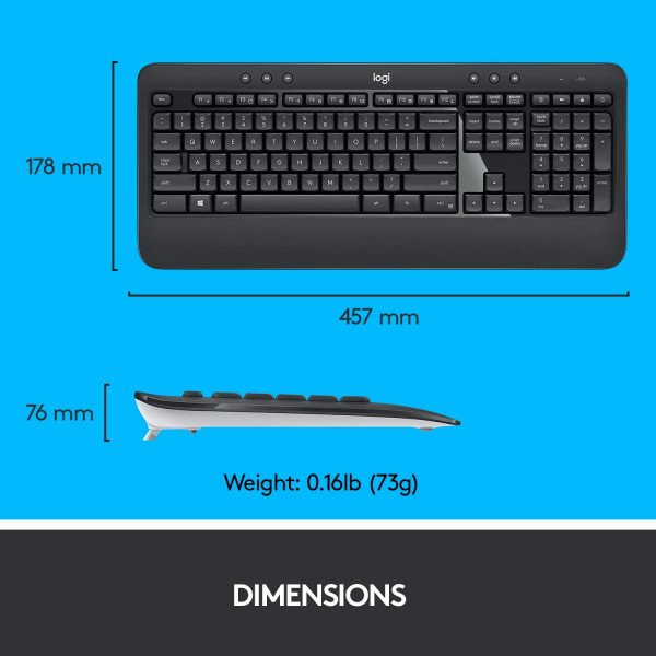 Logitech MK540 Wireless Keyboard and Mouse Combo