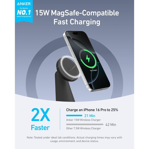 Anker MagGo Wireless Charger 2-in-1 Dock Stand