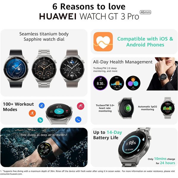 HUAWEI WATCH GT 3 Pro Smartwatch 
