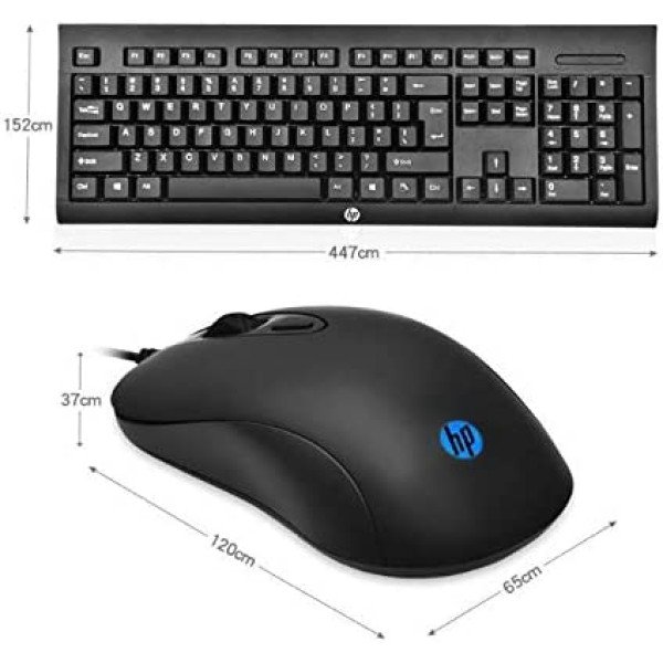 HP KM100 USB Wired Gaming Keyboard Mouse Combo 