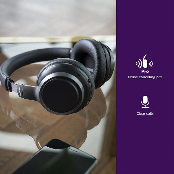 Philips H9505 Noise-Canceling Wireless Over-Ear Headphones