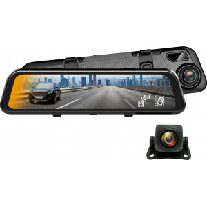 Rexing M2 2K Front and Rear Mirror Dash Cam with Smart BSD ADAS GPS - Black