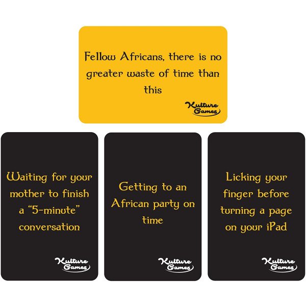 You Know You are African When.. Card Game