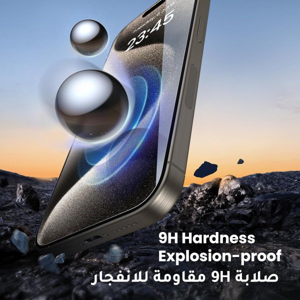 UGREEN HD Clear Glass Screen Protector for iPhone 15 Pro Max