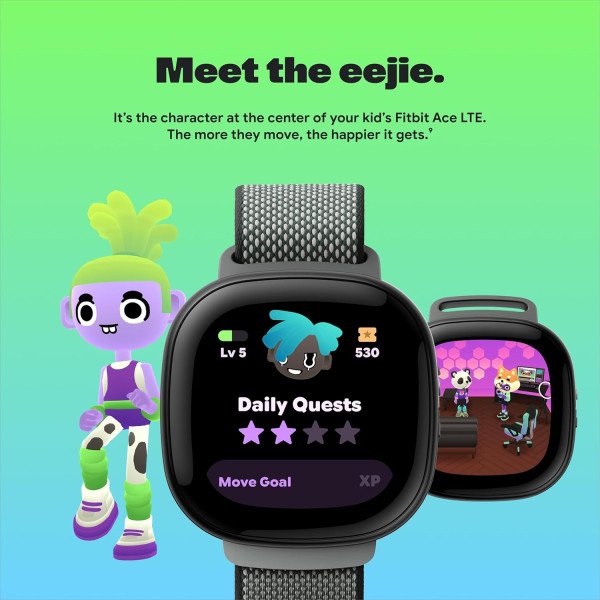 Fitbit Google Ace LTE Kids Smartwatch with Call, Message, GPS