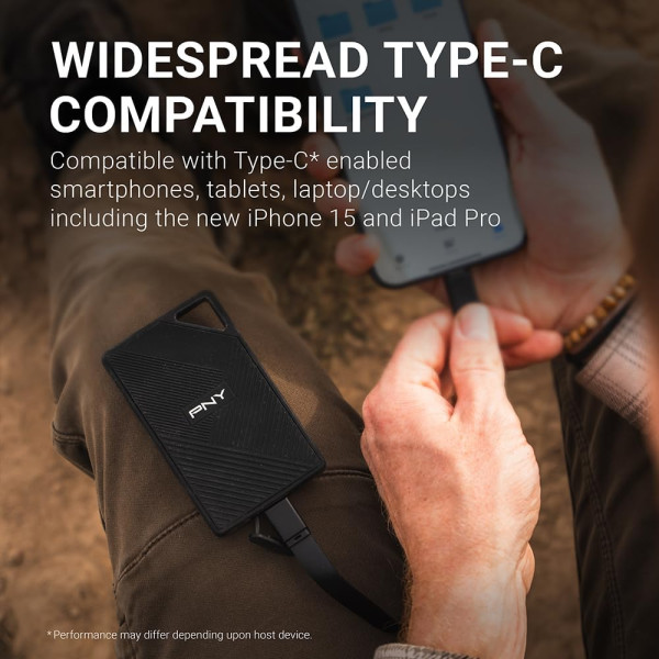 PNY RP60 USB-C 3.2 Gen 2x2 M.2 Portable SSD 2TB