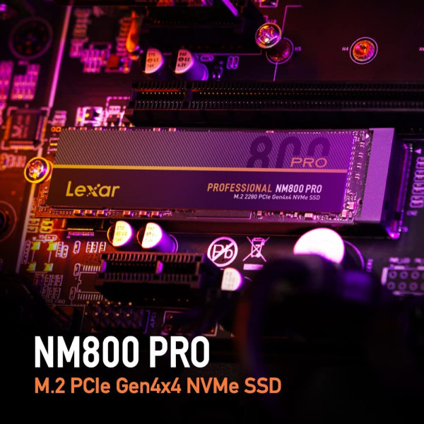 Lexar Professional NM800PRO 512GB M.2 2280 PCIe Gen4x4 NVMe SSD