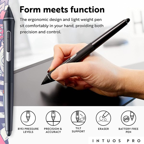 Wacom Intuos Pro - Medium - Graphic Drawing Tablet (PTH660)