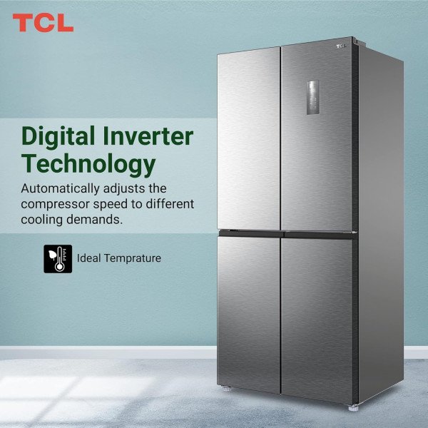 TCL P560CDN Cross Door Refrigerator 470L