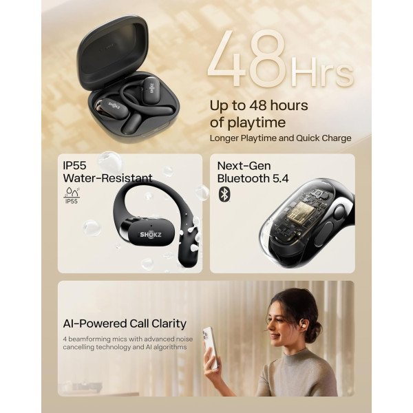 SHOKZ OpenFit 2 Open-Ear Headphones