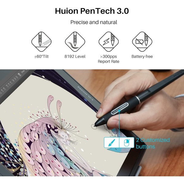 Huion Kamvas Pro 16 (2.5K) Graphics Pen Display Tablet