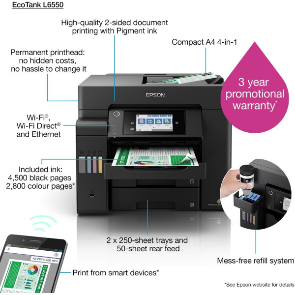 Epson EcoTank L6550 All-in-One Ink Tank Printer