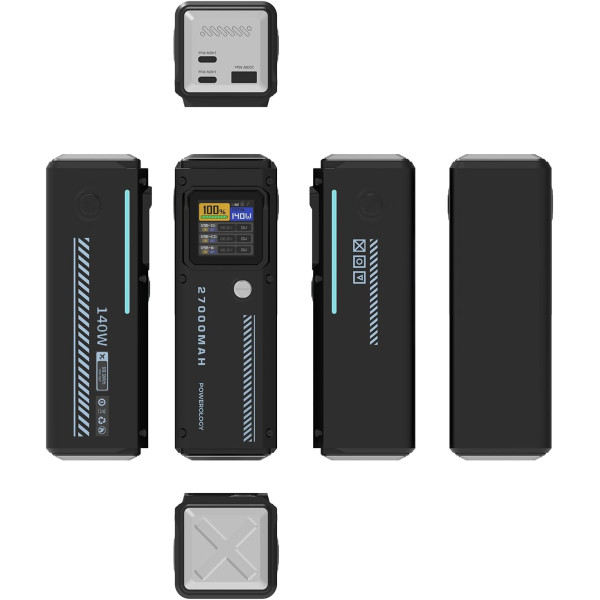 Powerology 27000mAh Smart Display Power Bank 140W