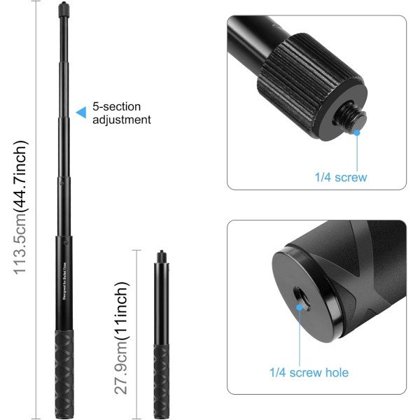 Puluz Motorcycle Handlebar Mount Selfie Stick