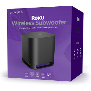 Roku Wireless Subwoofer 10"  (for Roku Streambars or Roku TV)  - Black