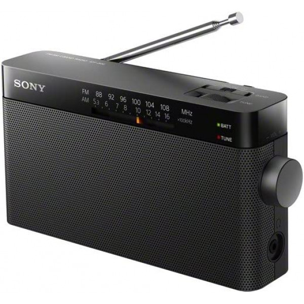 Sony ICF-306 Portable AM/FM Radio - Black
