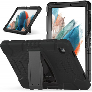 Samsung Galaxy Tab A8 10.5 Inch Rugged Shockproof Cover Case - Black
