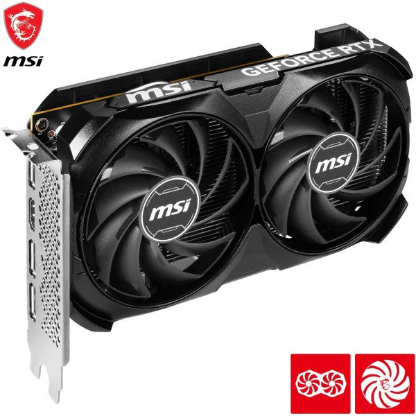 MSI GeForce RTX 4060 VENTUS 2X BLACK 8GB Graphics Card