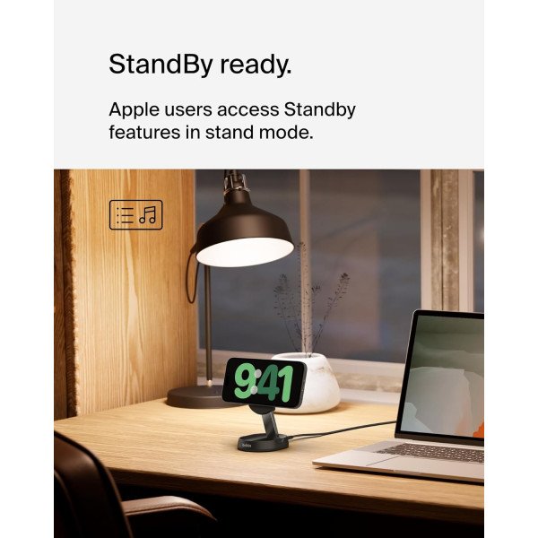 Belkin BoostCharge Pro Convertible Magnetic Wireless Charging Stand with Qi2 15W