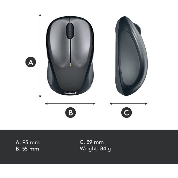 Logitech M235 Wireless Mouse - Black