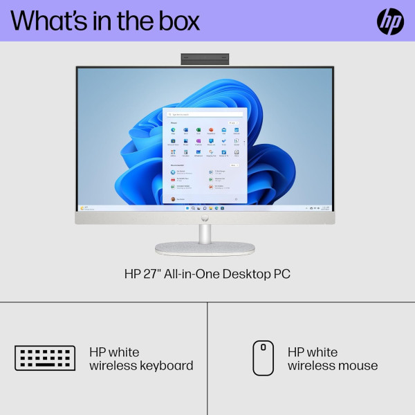 HP 27 inch All-in-One 27-cr0052nh PC Intel Core i7-1355U 8GB RAM 512 GB SSD