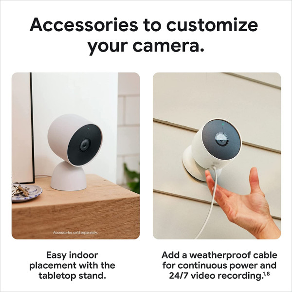 Google Nest Cam Battery 1080P Indoor/Outdoor - 2 Pack