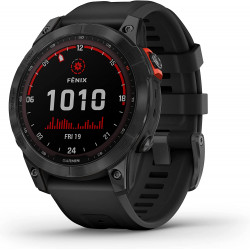 Garmin Fenix 7 Solar Multisport GPS Watch, Black with Silicone Band 