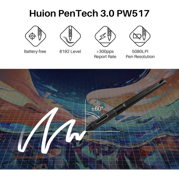 Huion Kamvas Pro 13 (2.5K) Graphics Pen Display Tablet 