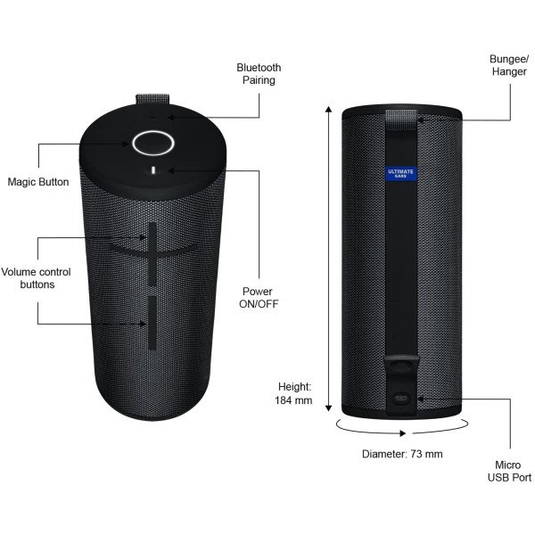 Ultimate Ears BOOM 3 Portable Wireless Bluetooth Speaker