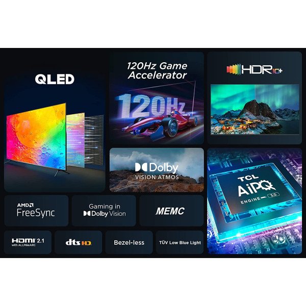 TCL C645 Series 65 inch QLED 4K UHD Google TV