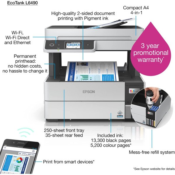 Epson EcoTank L6490 A4 Ink Tank Printer