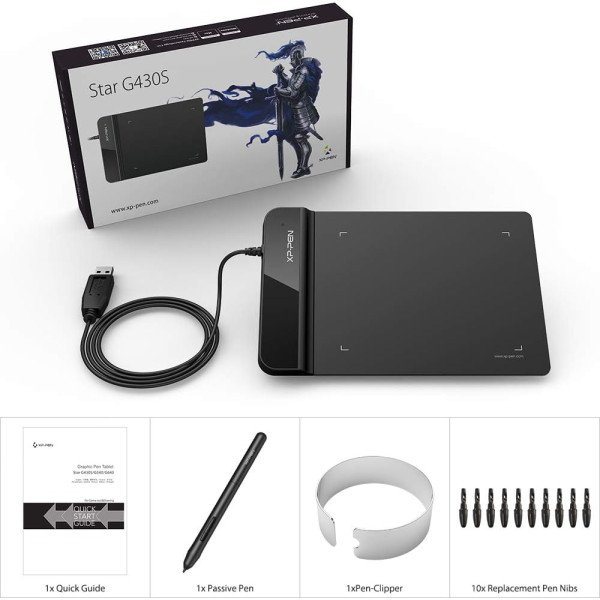 XP-Pen Star G430S OSU Graphics Drawing Tablet 4 x 3 inches