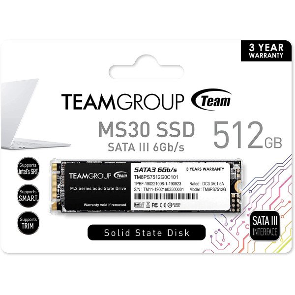 Team Group MS30 M.2 SATA SSD 512 GB - SATA 6Gb/s