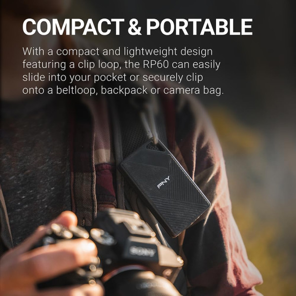 PNY RP60 USB-C 3.2 Gen 2x2 M.2 Portable SSD 2TB
