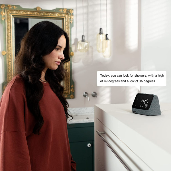 Lenovo Smart Clock Essential 4" Smart Display with Alexa - Misty Blue