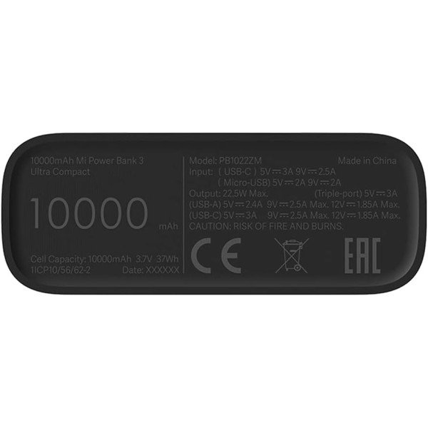 Xiaomi Mi Power Bank 3 Ultra Compact 10000mAh 22.5W Fast Charge