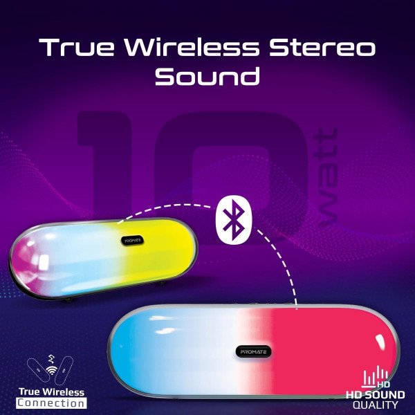 Promate LumiBar Portable Wireless Speaker 10W