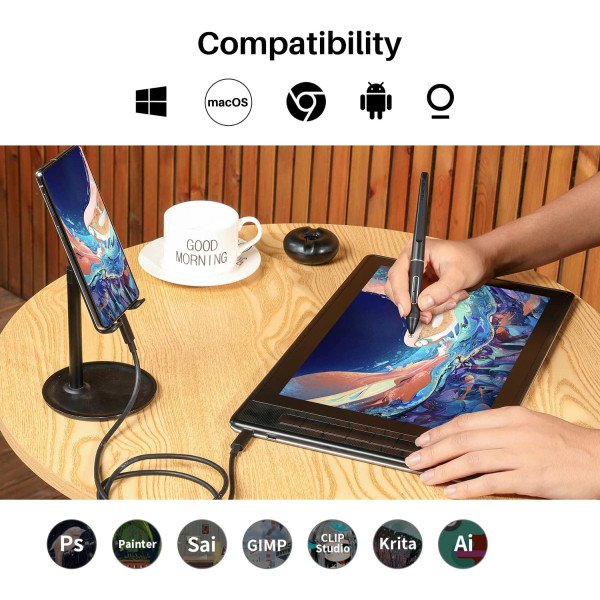 Huion Kamvas Pro 13 (2.5K) Graphics Pen Display Tablet 