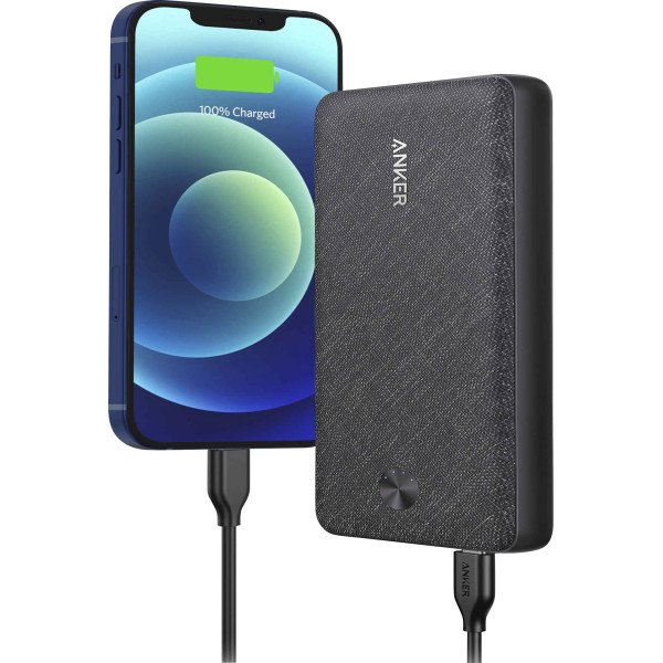 Anker PowerCore III Sense 10K mAh 20W PD USB-C Portable Power Bank- Black