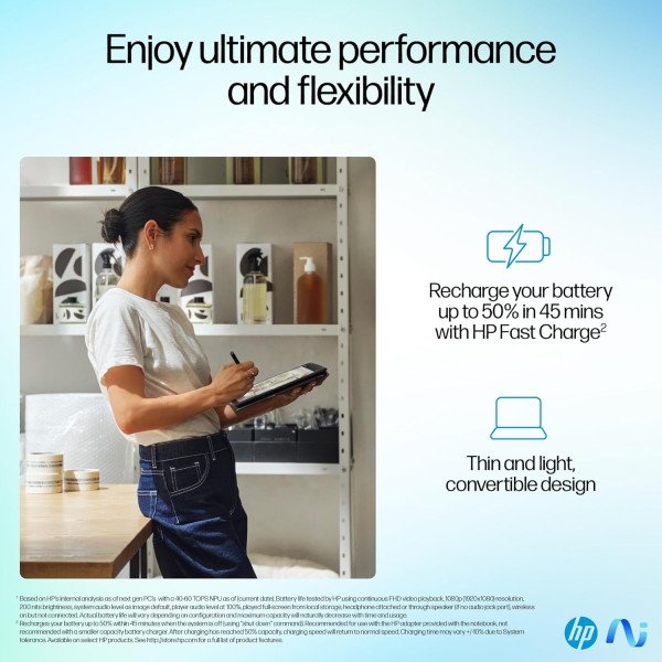 HP OmniBook Ultra Flip Laptop 14-fh0047nr Intel Core Ultra 7-256V 16GB RAM 1TB SSD