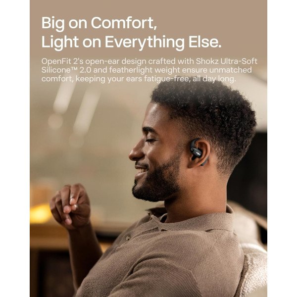 SHOKZ OpenFit 2 Open-Ear Headphones