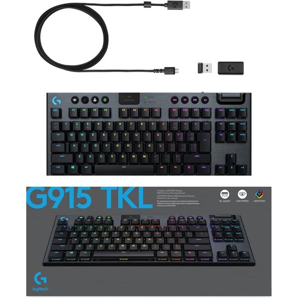 Logitech G915 TKL Tenkeyless LIGHTSPEED Wireless RGB Keyboard 