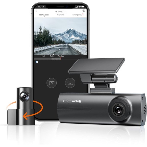 DDPAI N1 Dual Front & Rear Dash Cam