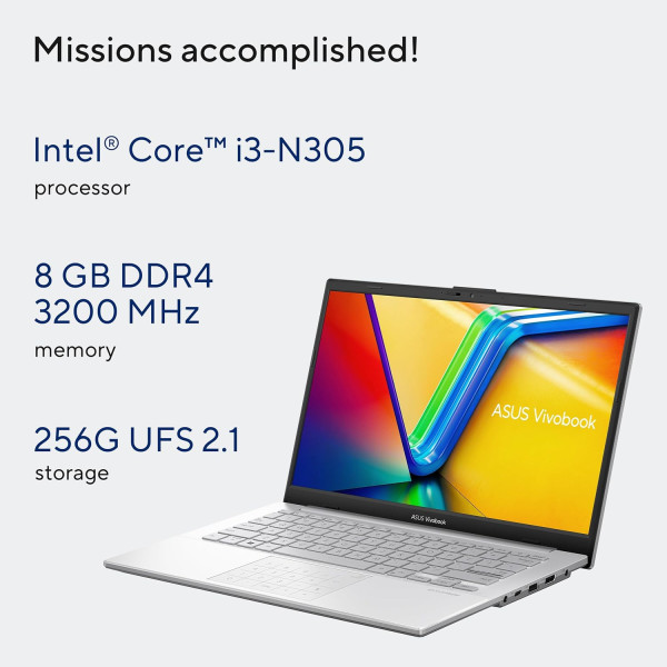 ASUS Vivobook Go E1404GA 14" Intel Core i3-N305 8GB RAM 256GB SSD