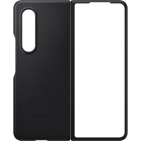 Samsung Galaxy Z Fold3 Leather Cover - Black