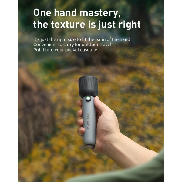 PHILIPS 2000mAh LED Rechargeable Flashlight 400 Lumens