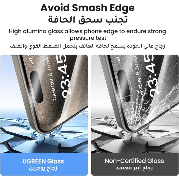 Ugreen 3D iPhone 15 Pro Screen Protector - 2 Pack